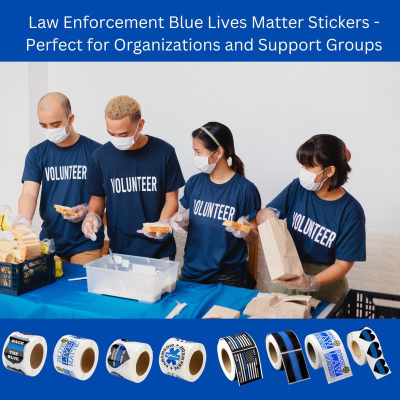 Fundraising For A Cause 250 Blue Line Heart Stickers - Police Support Stickers for Car Bumpers, Office Doors, Cell Phones and More - Image 5